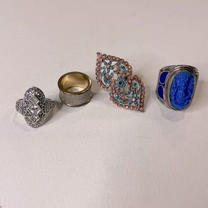 Ring lot costume and antique jewelry